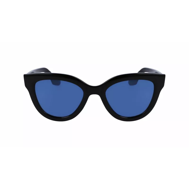 Victoria Beckham VB649S-001 moteriški akiniai nuo saulės - juodas acetatinis rėmelis, pilki polikarbonatiniai lęšiai, 52 mm