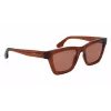 Victoria Beckham VB656S-203 moteriški akiniai nuo saulės - rudas havana acetato rėmelis su rudais gradientiniais lęšiais - 52 mm