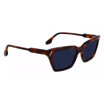 Victoria Beckham VB661S-215 Moteriški kvadratiniai acetatiniai akiniai nuo saulės Havana rudi gradientiniai 57mm