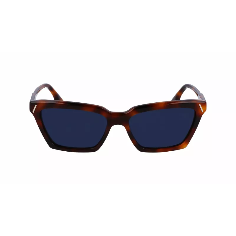 Victoria Beckham VB661S-215 Moteriški kvadratiniai acetatiniai akiniai nuo saulės Havana rudi gradientiniai 57mm