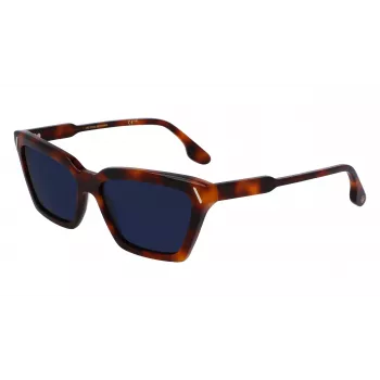 Victoria Beckham VB661S-215 Moteriški kvadratiniai acetatiniai akiniai nuo saulės Havana rudi gradientiniai 57mm
