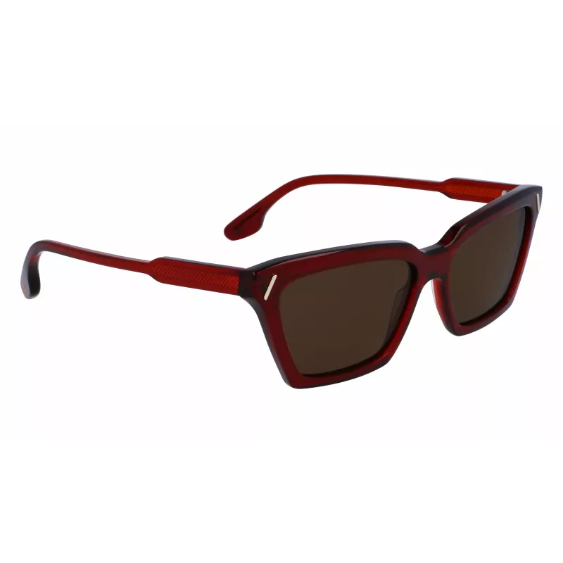 Victoria Beckham VB661S5716610 Moteriški kvadratiniai acetatiniai akiniai nuo saulės - Red Havana 57mm