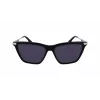 Victoria Beckham VB663S-001 Moteriški akiniai nuo saulės - Juodas acetatinis rėmelis, pilki polikarbonatiniai lęšiai, 57/15/140 mm