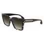 Victoria Beckham VB672S5715010 Moteriški dideli kvadratiniai akiniai nuo saulės - juodas acetato rėmelis, pilki polikarbonatiniai lęšiai, 57/15/140 mm
