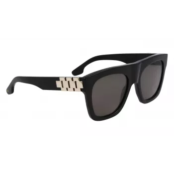 Moteriški akiniai nuo saulės Victoria Beckham VB675S5220001 - Juodas acetatinis rėmelis, pilki polikarbonatiniai lęšiai, 52 mm