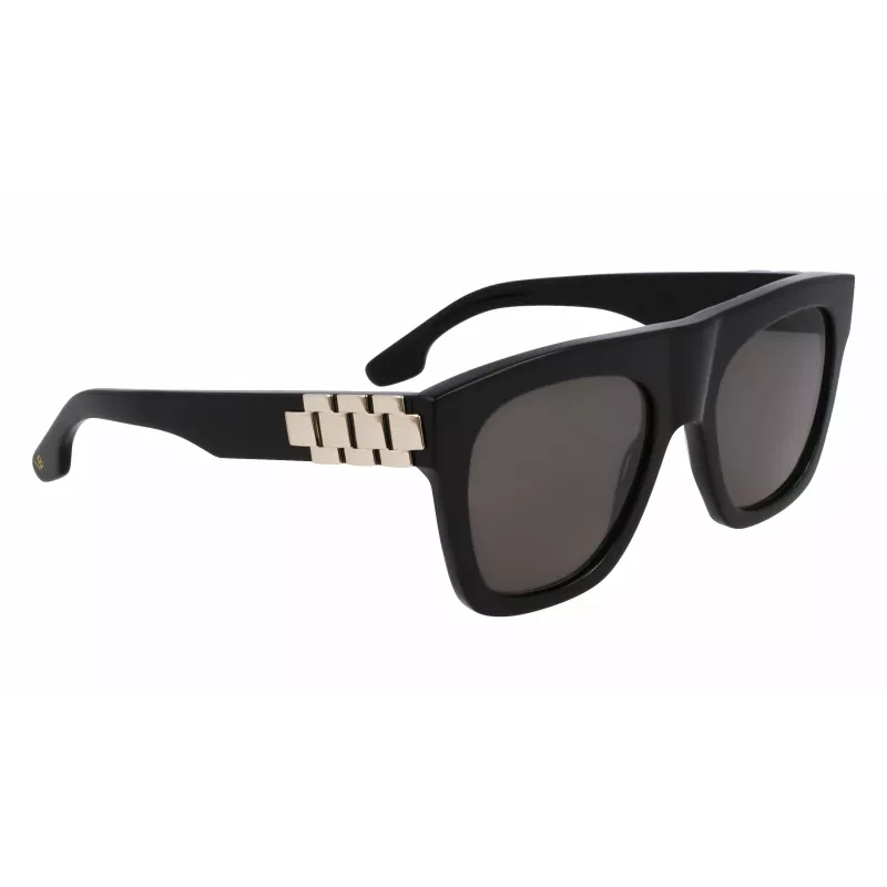 Moteriški akiniai nuo saulės Victoria Beckham VB675S5220001 - Juodas acetatinis rėmelis, pilki polikarbonatiniai lęšiai, 52 mm