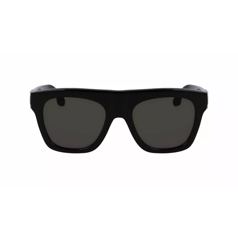 Moteriški akiniai nuo saulės Victoria Beckham VB675S5220001 - Juodas acetatinis rėmelis, pilki polikarbonatiniai lęšiai, 52 mm