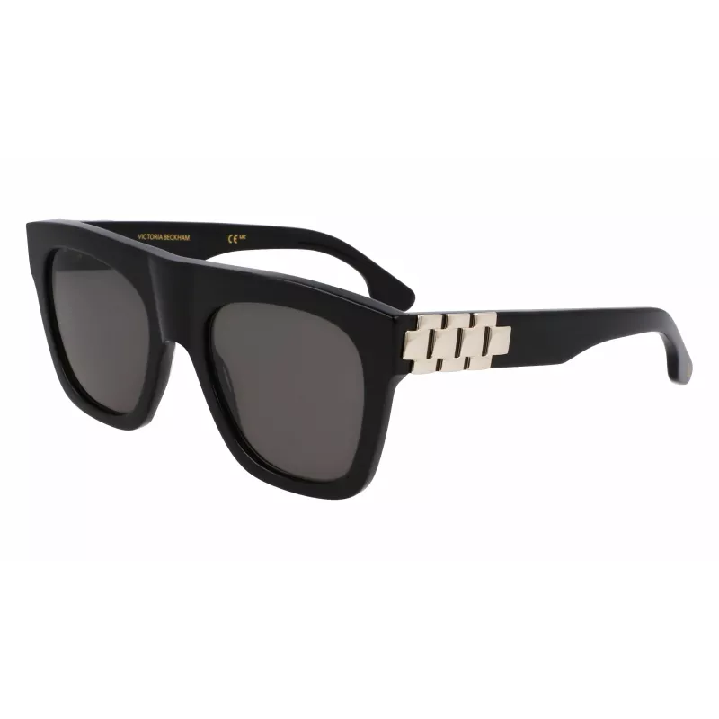 Moteriški akiniai nuo saulės Victoria Beckham VB675S5220001 - Juodas acetatinis rėmelis, pilki polikarbonatiniai lęšiai, 52 mm