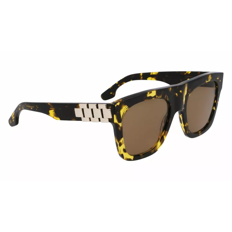 Moteriški akiniai nuo saulės Victoria Beckham VB675S5220012, juodas acetatinis rėmelis, tamsiai pilki polikarbonatiniai lęšiai, 52 mm