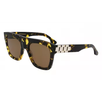 Moteriški akiniai nuo saulės Victoria Beckham VB675S5220012, juodas acetatinis rėmelis, tamsiai pilki polikarbonatiniai lęšiai, 52 mm