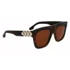 Victoria Beckham VB675S5220227 Moteriški dideli kvadratiniai akiniai nuo saulės, tamsiai Havana, gradientiniai pilki lęšiai, 52 mm