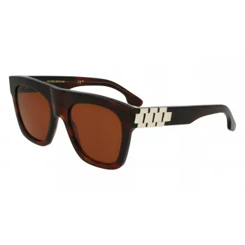 Victoria Beckham VB675S5220227 Moteriški dideli kvadratiniai akiniai nuo saulės, tamsiai Havana, gradientiniai pilki lęšiai, 52 mm