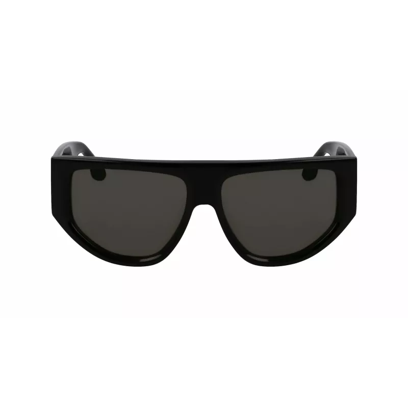 Victoria Beckham VB676S 5514001 Moteriški kvadratiniai akiniai nuo saulės, juodas acetatas, tamsiai pilki lęšiai, 55/14/145 mm, UV400