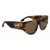 Victoria Beckham VB676S Moteriški Akiniai nuo Saulės - Havana Rudo Acetato Rėmelis su Rudais Gradientiniais Lęšiais - 55/14/145 mm