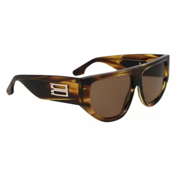 Victoria Beckham VB676S Moteriški Akiniai nuo Saulės - Havana Rudo Acetato Rėmelis su Rudais Gradientiniais Lęšiais - 55/14/145 mm