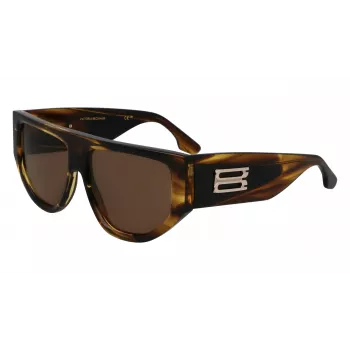 Victoria Beckham VB676S Moteriški Akiniai nuo Saulės - Havana Rudo Acetato Rėmelis su Rudais Gradientiniais Lęšiais - 55/14/145 mm