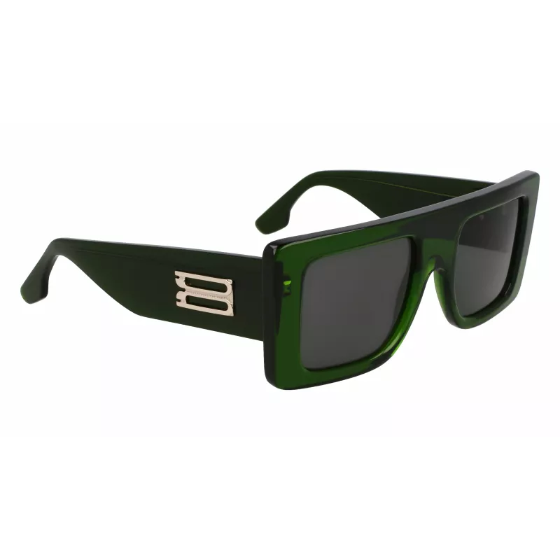 Victoria Beckham VB677S5122302 Moteriški akiniai nuo saulės - Juodas acetatinis rėmelis, pilki polikarbonatiniai lęšiai - 51/22/145 mm