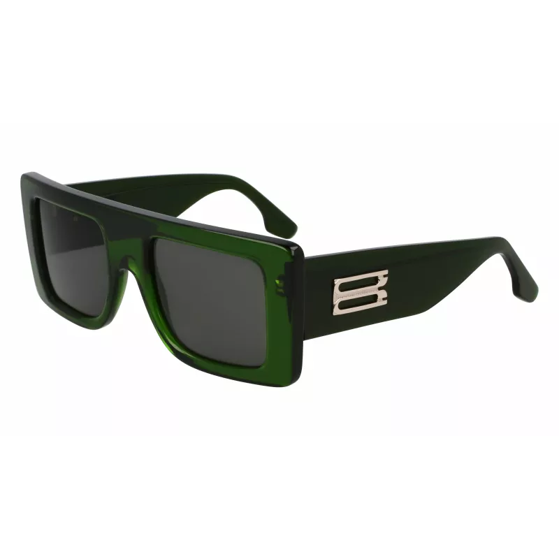 Victoria Beckham VB677S5122302 Moteriški akiniai nuo saulės - Juodas acetatinis rėmelis, pilki polikarbonatiniai lęšiai - 51/22/145 mm