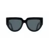 Victoria Beckham VB679S 53mm kvadratiniai moteriški akiniai nuo saulės, juodas rėmelis, pilki UV400 lęšiai