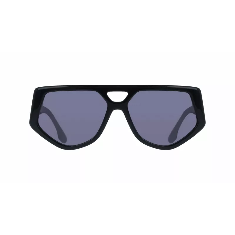 Victoria Beckham VB681S5815001 Moteriški kvadratiniai akiniai nuo saulės, juodas acetatinis rėmelis, pilki lęšiai, 58 mm