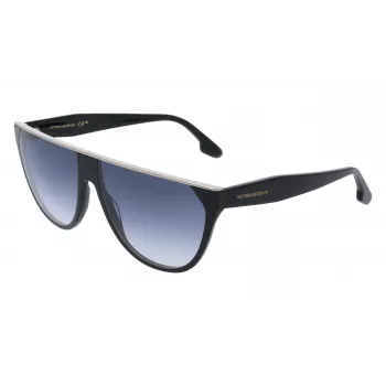Victoria Beckham VB682S Akiniai Moterims Juodas Acetatas Pilki Lęšiai 61mm