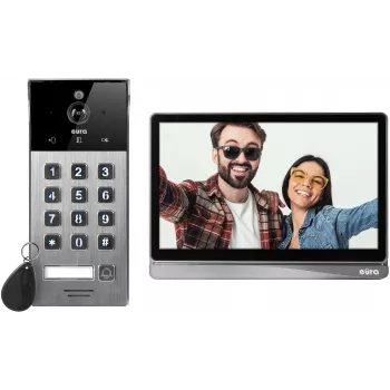 Vaizdo durų skambutis EURA VDP-30C5 Tuya, 1080p, Wi-Fi, dvipusis garsas, PIR judesio detektorius, naktinis matymas, IP54, belaidis skambutis