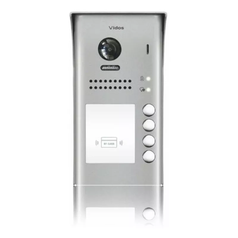 VIDOS Duo S1104A keturių butų vartų stotelė, nerūdijantis plienas, paviršinis montavimas, 2 laidų, IP65
