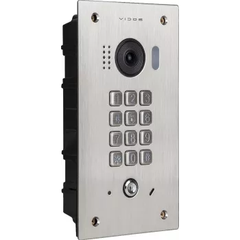 VIDOS DUO S1411D Lauko durų stotelė - Full HD 1080p, 2 laidai, IP65, sidabrinė