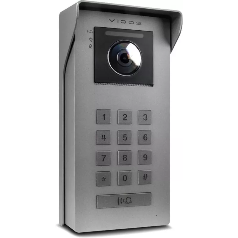 VIDOS IPX S100 lauko skydelis IP vaizdo durų stotelė 2MP 1080p PoE Wi-Fi juoda