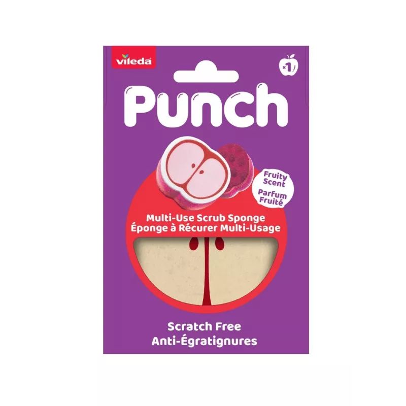 Vileda Punch universali kempinė – obuolys, 1 vnt.