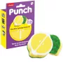 Vileda Punch lanksti kempinė šveitiklis, citrininė, 1 vnt.