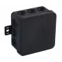 VIPLAST V5 Klik Paviršinio Montavimo Tuščia Jungiamoji Dėžutė, 12 Kabelių Įvadų, IP54, Juoda, 75x75x41 mm, 035-05