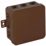 VIPLAST V6 Click paviršinė jungiamoji dėžutė, 12 kabelių įvadų, IP54, ruda, 85x85x41 mm, tuščias korpusas (036-02)