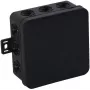 VIPLAST V6 Klik paviršinė jungiamoji dėžutė, 12 kabelių įvadų, IP54, juoda, 85x85x41 mm, tuščia
