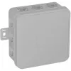VIPLAST V7 Klik paviršinio montavimo tuščia jungiamoji dėžutė, 12 kabelių įvadų, pilka, IP54, 100x100x41mm