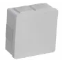 VIPLAST VP-02 Paviršinė Tuščia Jungiamoji Dėžutė, 6 Kabelių Įvadai, Užspaudžiamas Dangtis, IP55, Balta, 86x86x40mm
