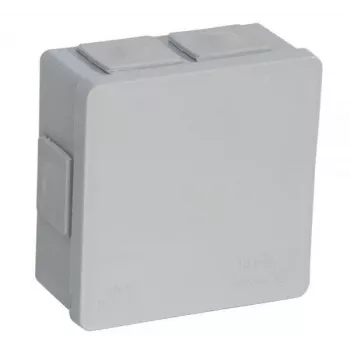 VIPLAST VP-02 paviršiaus montavimo dėžutė, 6 kabelių įvadai, IP55, pilka, 86x86x40mm