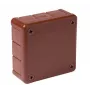 VIPLAST VP-41 paviršinio montavimo tuščia jungiamoji dėžutė, 12 kabelių įvadų, ruda, IP55, 98x98x42 mm