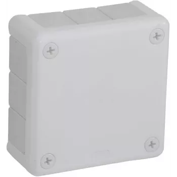 VIPLAST VP-41 Paviršinio montavimo jungčių dėžutė, tuščia, 12 kabelių įvadų, balta, IP55, 98x98x42 mm