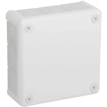 VIPLAST VP-51 Paviršinio montavimo tuščia jungiamoji dėžutė, 12 kabelių įvadų, balta, IP55, 118x118x46 mm