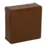 VIPLAST VP-51 paviršinio montavimo jungčių dėžutė, 12 kabelių įvadų, ruda, IP55, 118x118x46mm