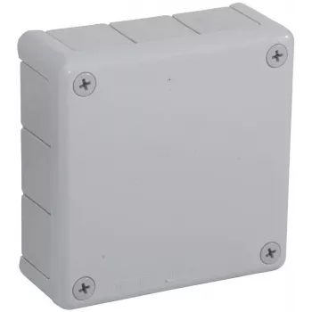 VIPLAST VP-51 Paviršinio Montavimo Jungiamoji Dėžutė, 12 Įvadų, Pilka, IP55, 118x118x46 mm