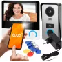 Virone VDP-67 Vaizdo domofonas FullHD 1080p, 7 colių spalvotas LCD monitorius, RFID skaitytuvas, Tuya Smart Wi-Fi
