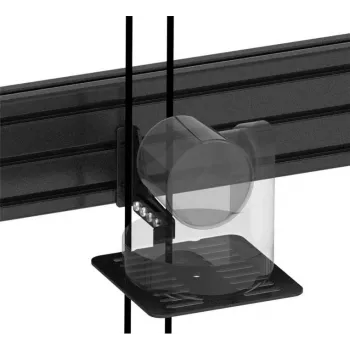 Vision VFM-MNU/P3X75 tvirtas sieninis ir bėginis tvirtinimo rinkinys 3 LCD ekranams 65-75 coliai portretinis plienas aliuminis juodas