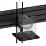 Vision VFM-MNU/P3X75 tvirtas sieninis ir bėginis tvirtinimo rinkinys 3 LCD ekranams 65-75 coliai portretinis plienas aliuminis juodas