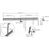 Vision VFM-MNU/P4X55 Sunkiųjų sąlygų vaizdo sienos tvirtinimo rinkinys 4x 50-55 colių LCD ekranams, portretinė orientacija, siena/bėgiai, juodas