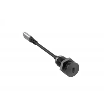 Vivolink USB-C stalinis lizdas juodas su 0.3 m USB-C kabeliu