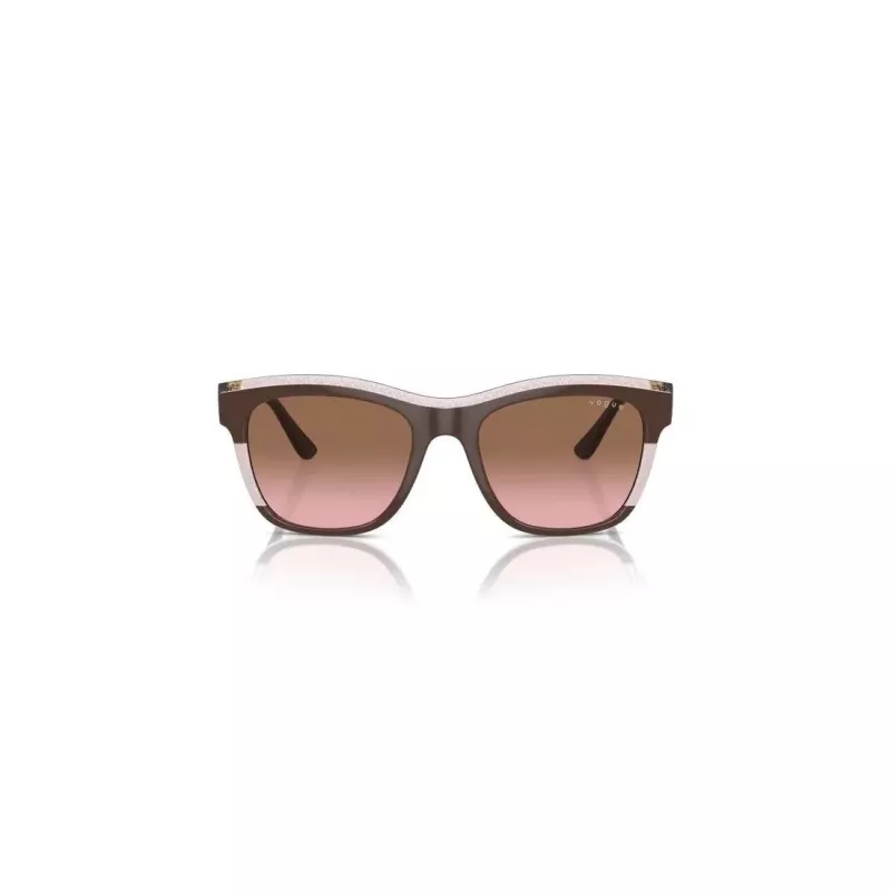 VOGUE VO5557S313614 Moteriški akiniai nuo saulės - Skaidrus pilkas rėmelis, tamsiai pilki lęšiai, 54 mm