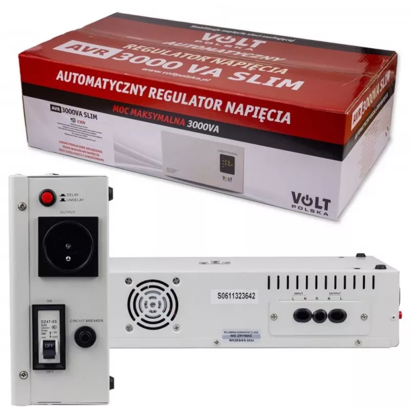 Volt Polska AVR 3000VA Slim 8% įtampos stabilizatorius