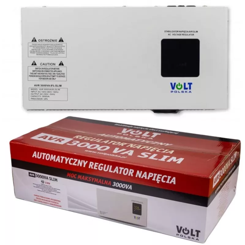 Volt Polska AVR 3000VA Slim 8% įtampos stabilizatorius